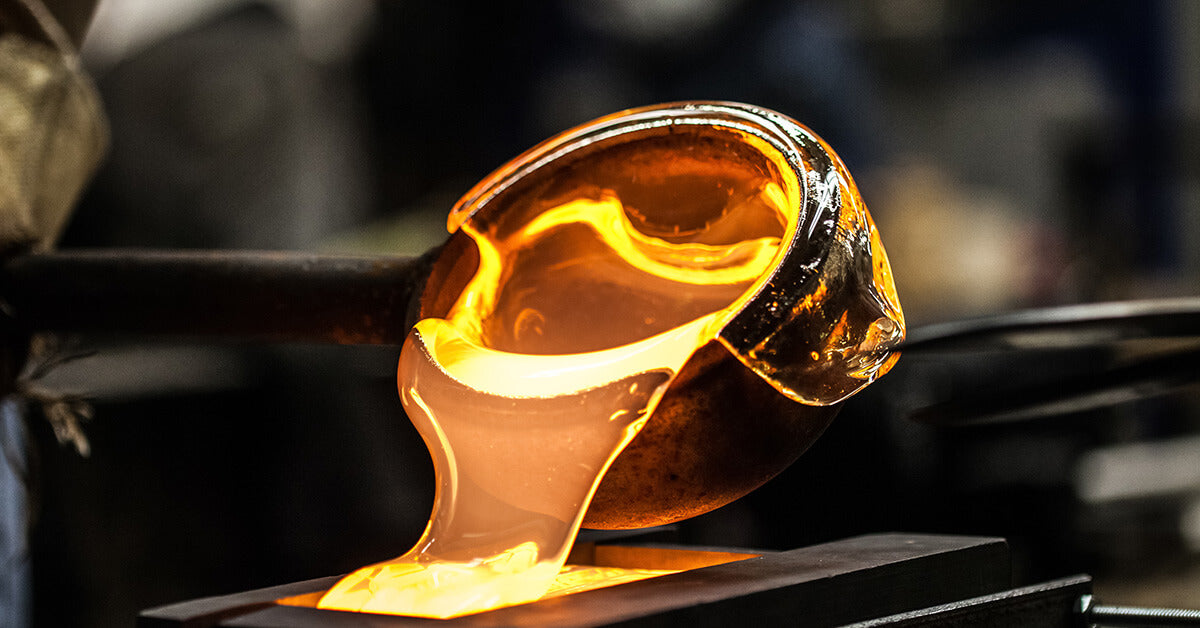 An editorial illustration comparing silicone, glass, and steel as toy materials.